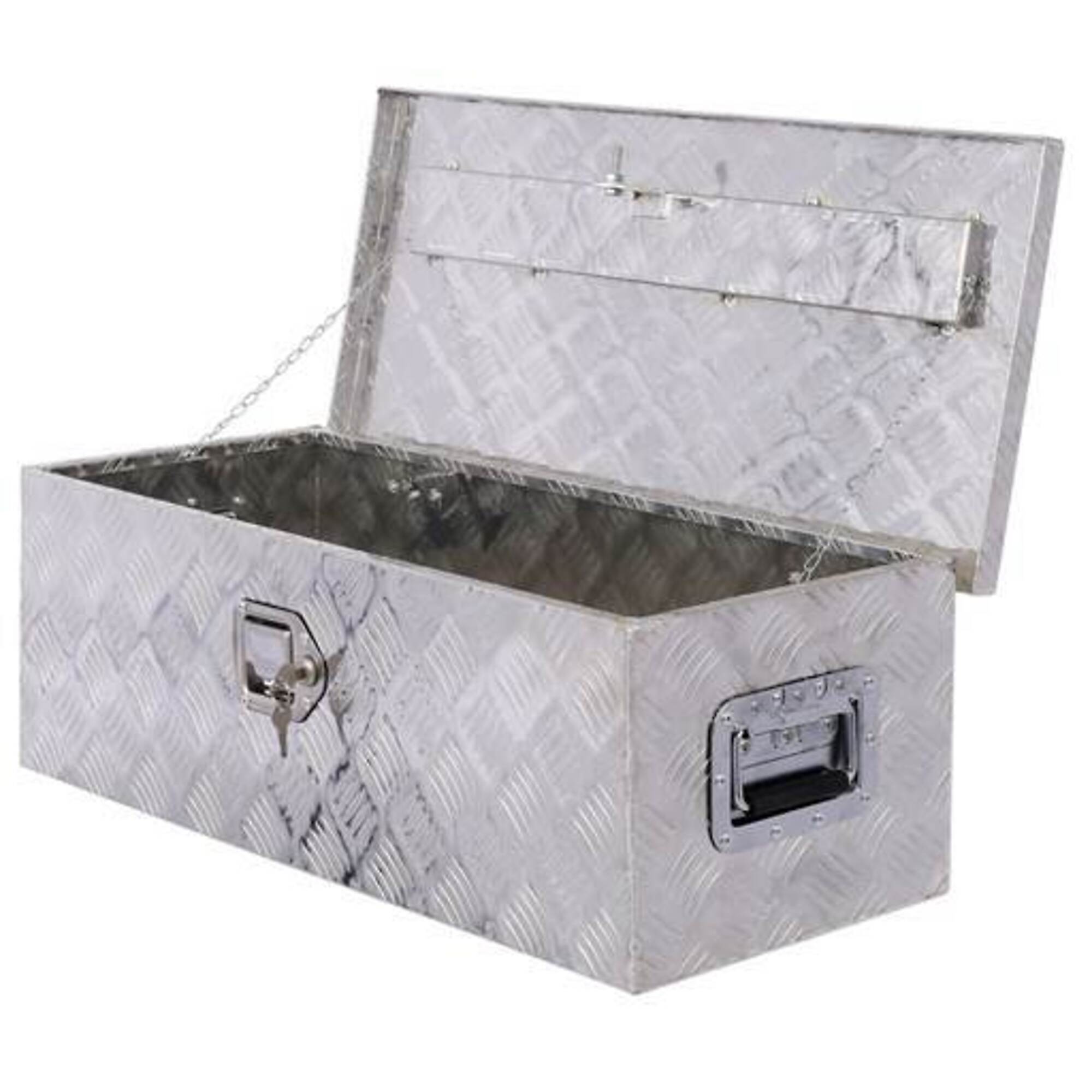 30-inch Aluminum Truck Bed Tool Box w/lock keys, silver, BAC-W46581860